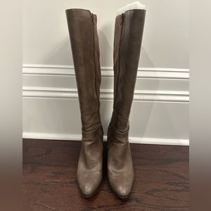 Brown high heel boots